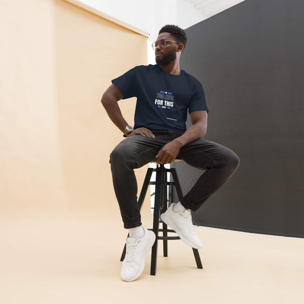 men's classic navy tee too nice for this shirt