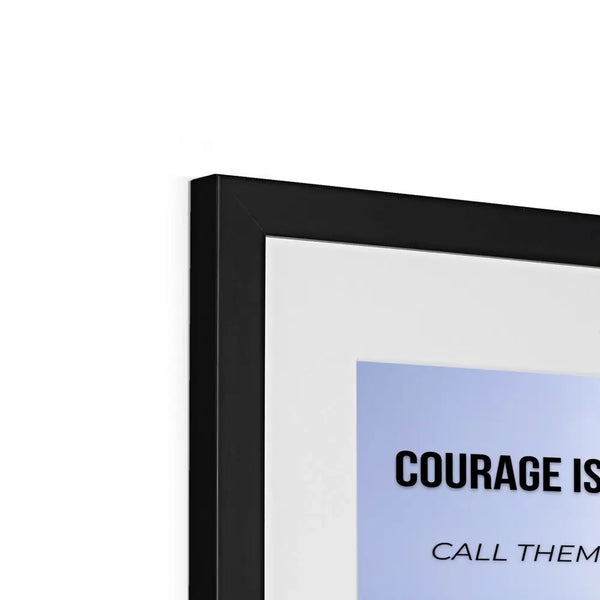 courage is a choice frame black top