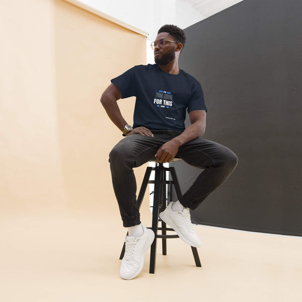men's classic navy tee too nice for this shirt