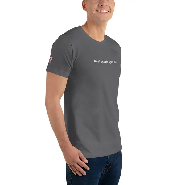 unisex realtor t-shirt asphalt right front