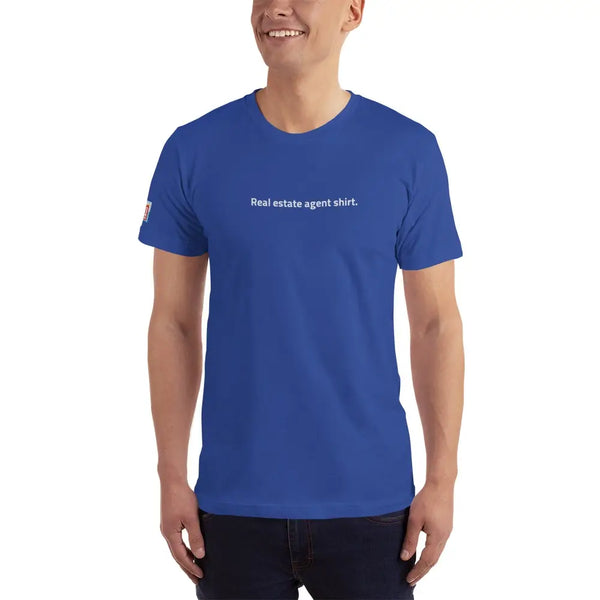 unisex realtor t-shirt royal blue front