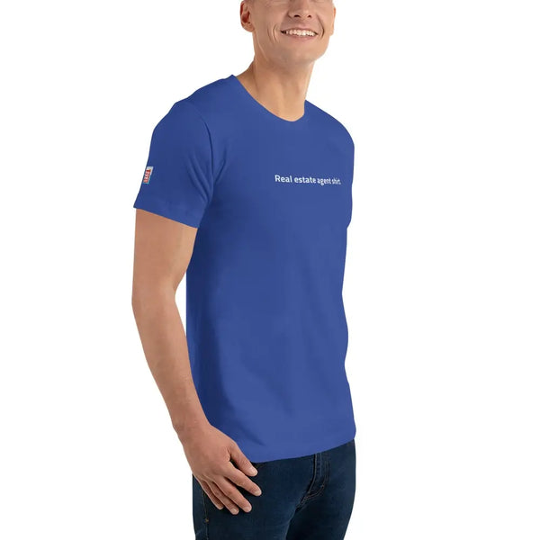 unisex realtor t-shirt royal blue right front